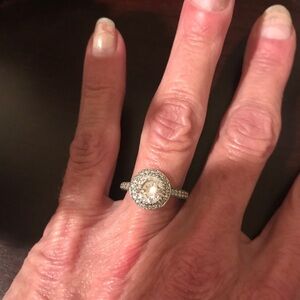 💍 Silver Plated CZ Diamond Ring